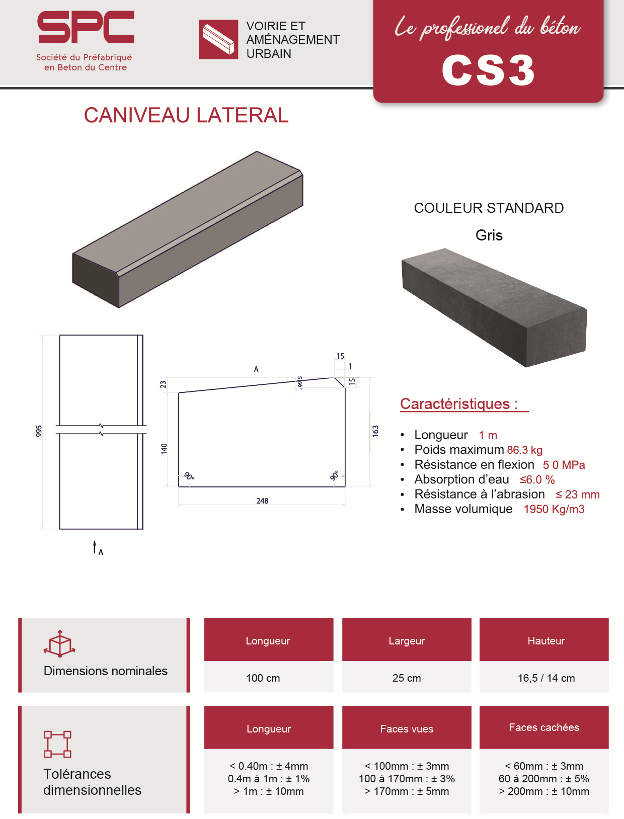 Caniveau Latéral CS3